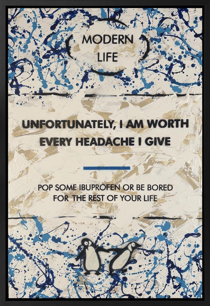 Hue Folk - 'I Am Worth Every Headache' - Framed Original Artwork