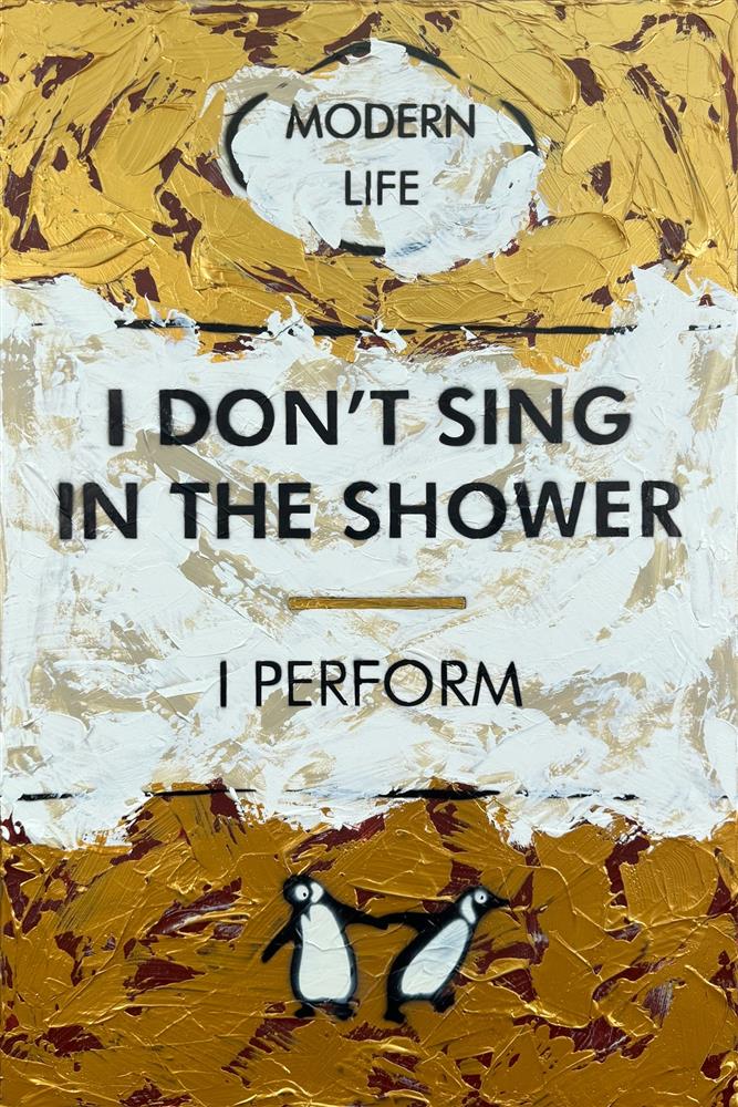 Hue Folk - 'I Don't Sing In The Shower' - Framed Original Art