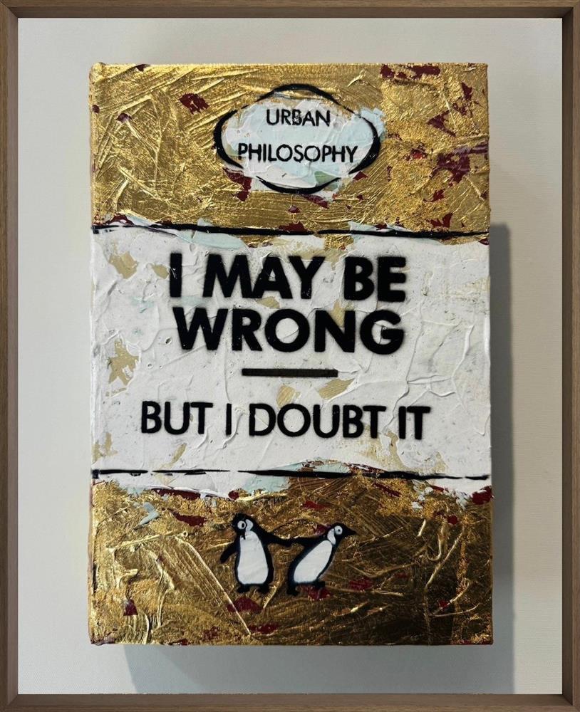 Hue Folk - 'I May Be Wrong - Goldleaf' - Storybook - Framed Original Artwork