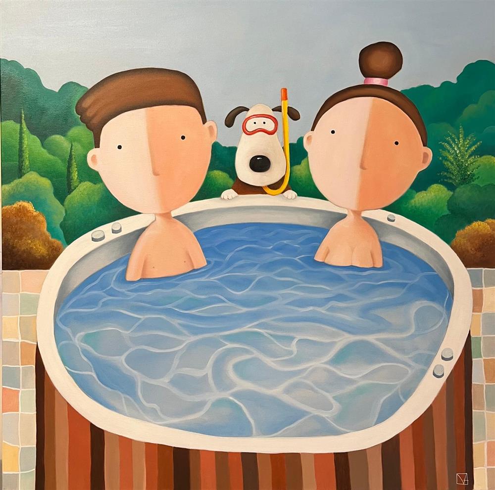 Michael Abrams - 'I Think He Wants To Get In' - Framed Original Artwork