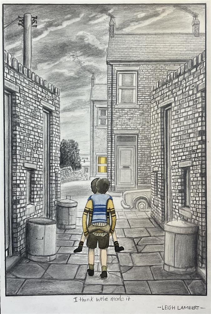 Leigh Lambert - 'I Think We've Made It.'  - Framed Original Sketch