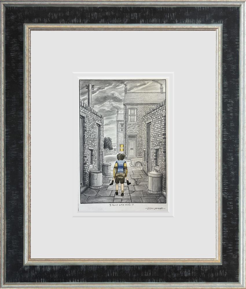 Leigh Lambert - 'I Think We've Made It.'  - Framed Original Sketch