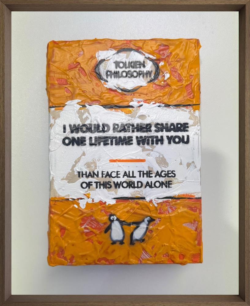 Hue Folk -'I Would Rather Share - Mini Storybook' - Framed Original Artwork