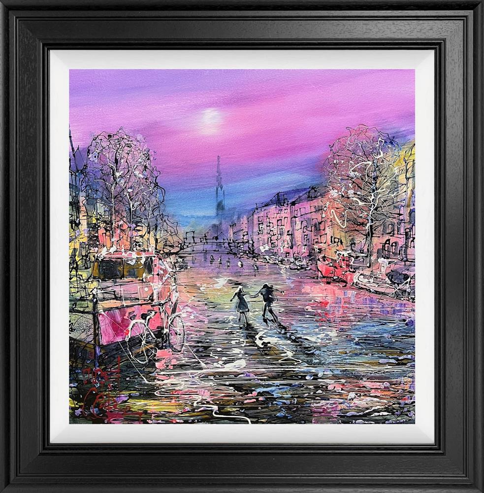 Nigel Cooke - 'Ice Skating In The Dam' - Framed Original Artwork