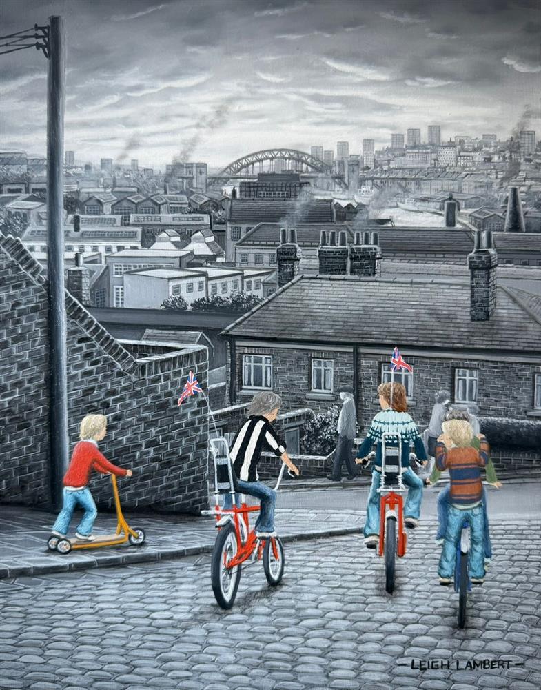 Leigh Lambert - 'I'II Race Ye Doon To The River'  - Framed Original Artwork