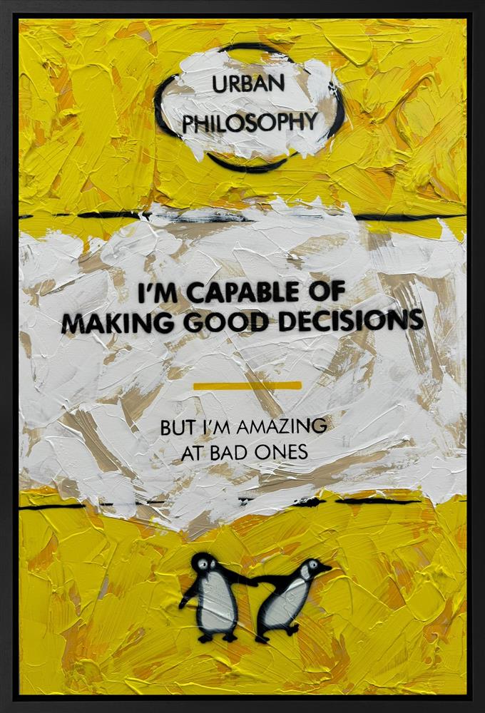 Hue Folk - 'I'm Capable Of Making Good Decisions' - Framed Original Artwork