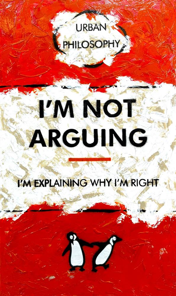 Hue Folk - 'I'm Explaining Why I'm Right -  XL' - Framed Original Art
