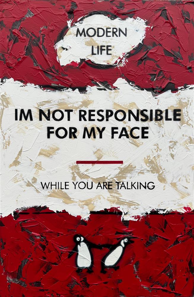 Hue Folk - 'I'm Not Responsible For My Face' - Framed Original Artwork