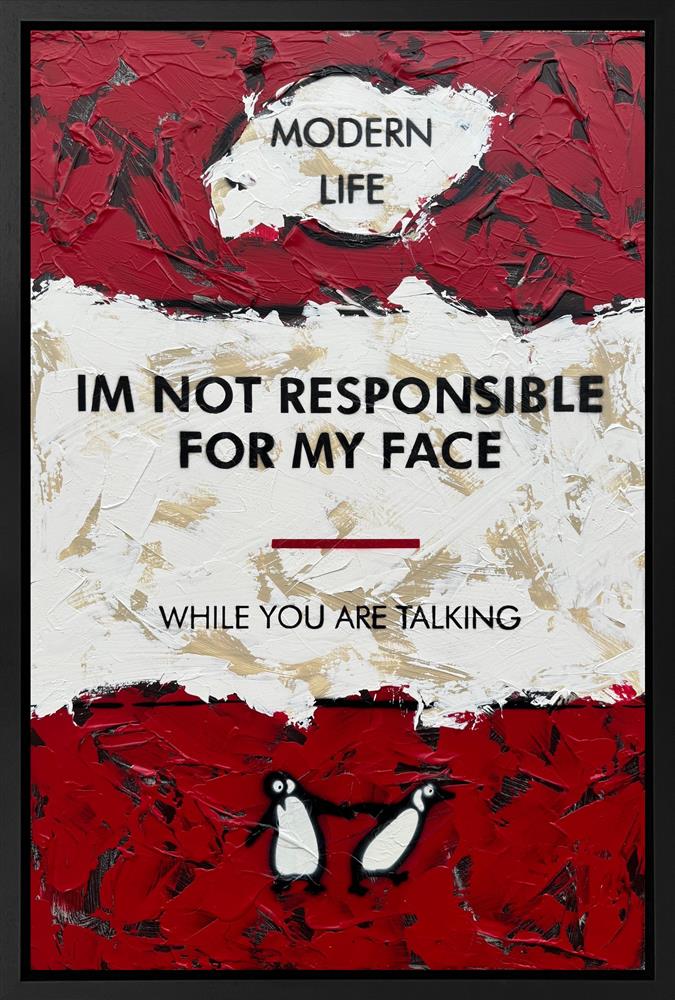 Hue Folk - 'I'm Not Responsible For My Face' - Framed Original Artwork