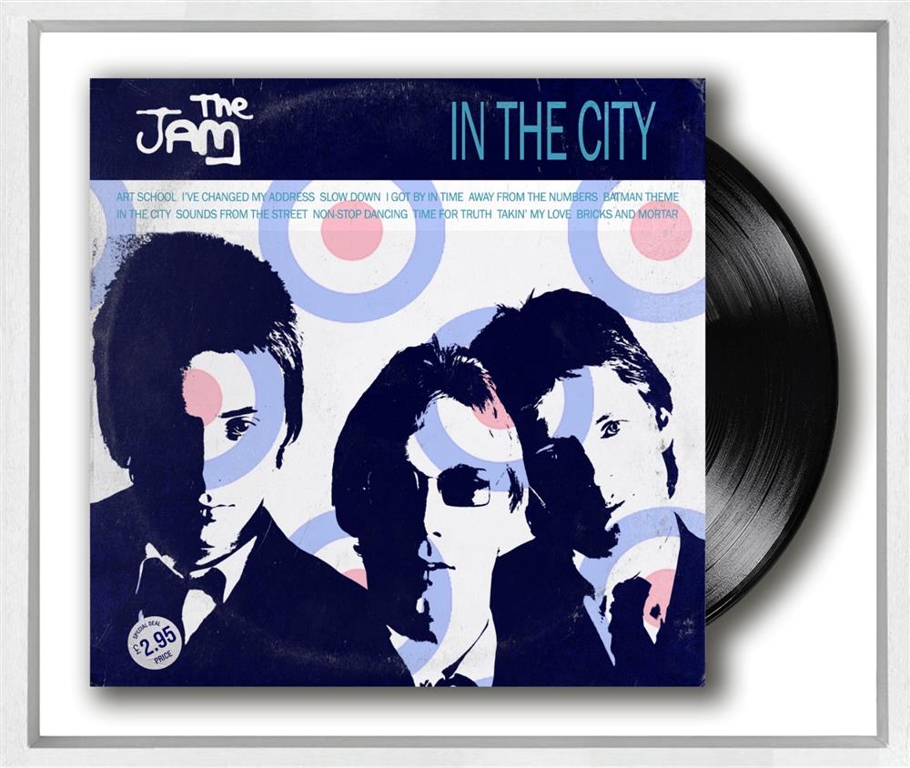 Linda Charles - 'In The City - ReVinyled Collection' - Framed Original Artwork
