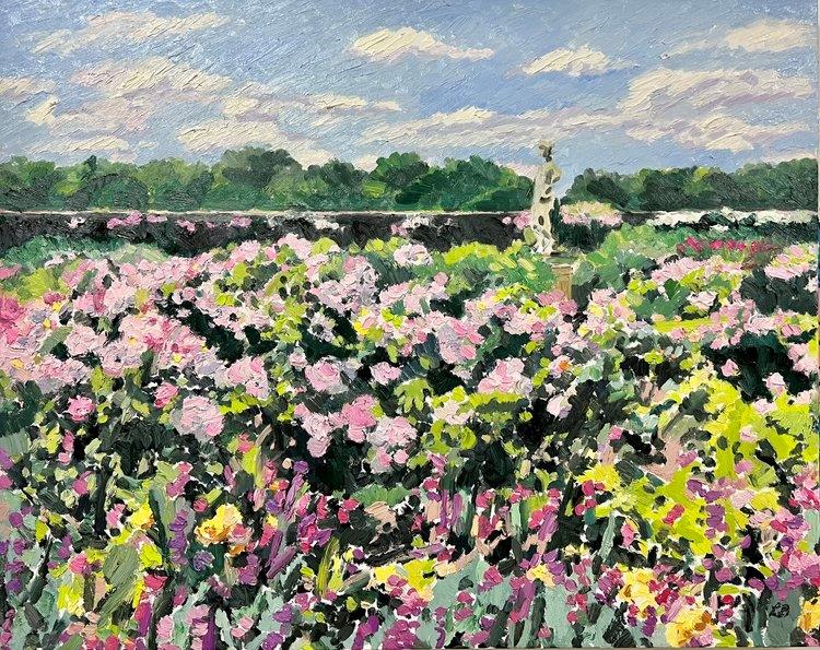 Leila Barton - 'In The Rose Gardens' - Framed Original Artwork