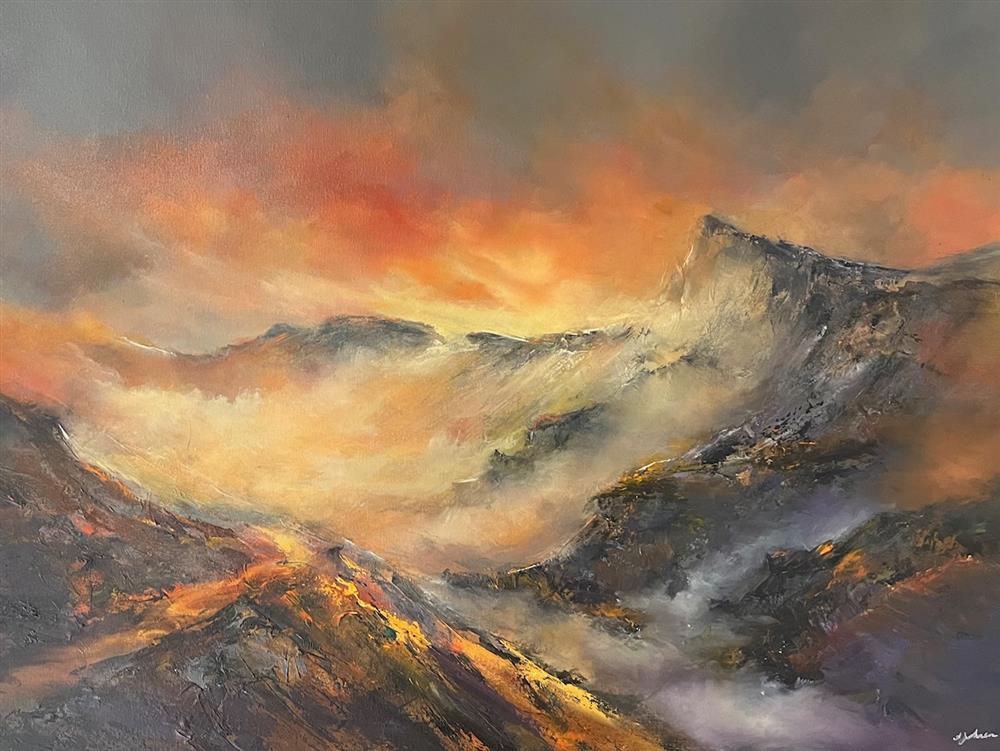 Alison Johnson - 'Into The Clouds' - Framed Original Artwork