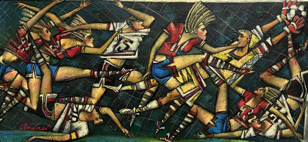 Andrei Protsouk - 'It's A Goaaaal!' - Framed Original Art