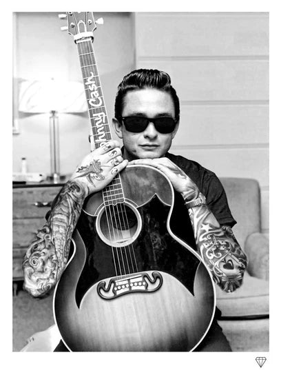 JJ Adams - 'Johnny Cash - Deluxe - Framed Limited Edition