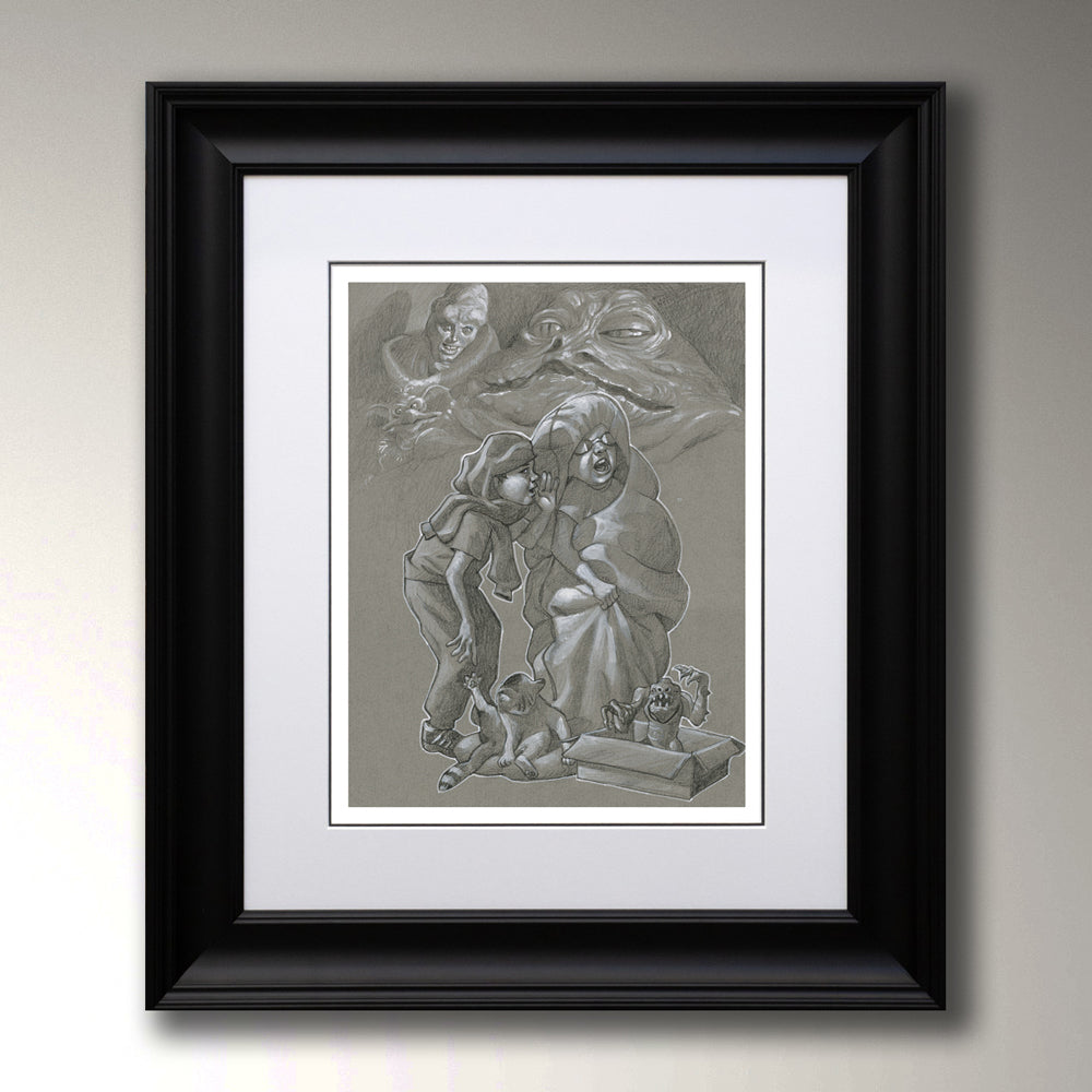 Craig Davison  - 'Jabba Jibber Jabber' - Framed Limited Edition Sketch