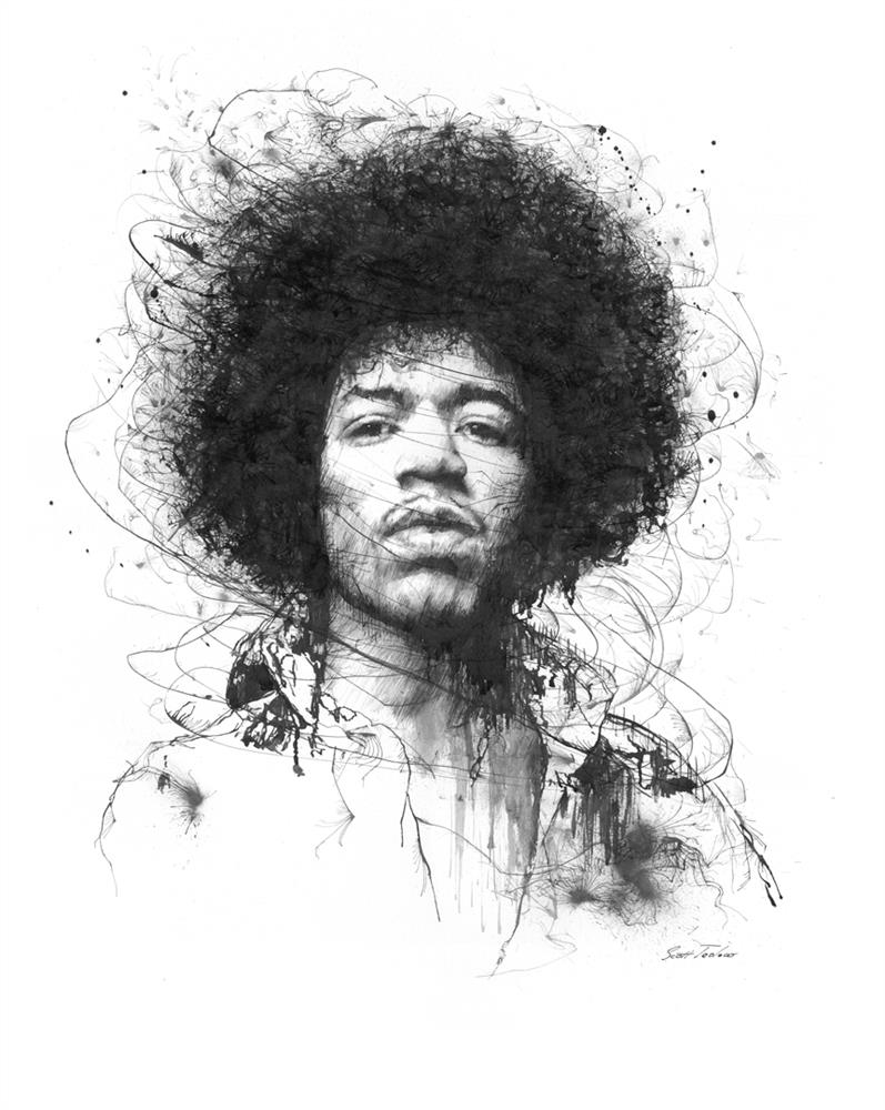 Scott Tetlow - 'Jimi Hendrix II' - Framed Limited Edition