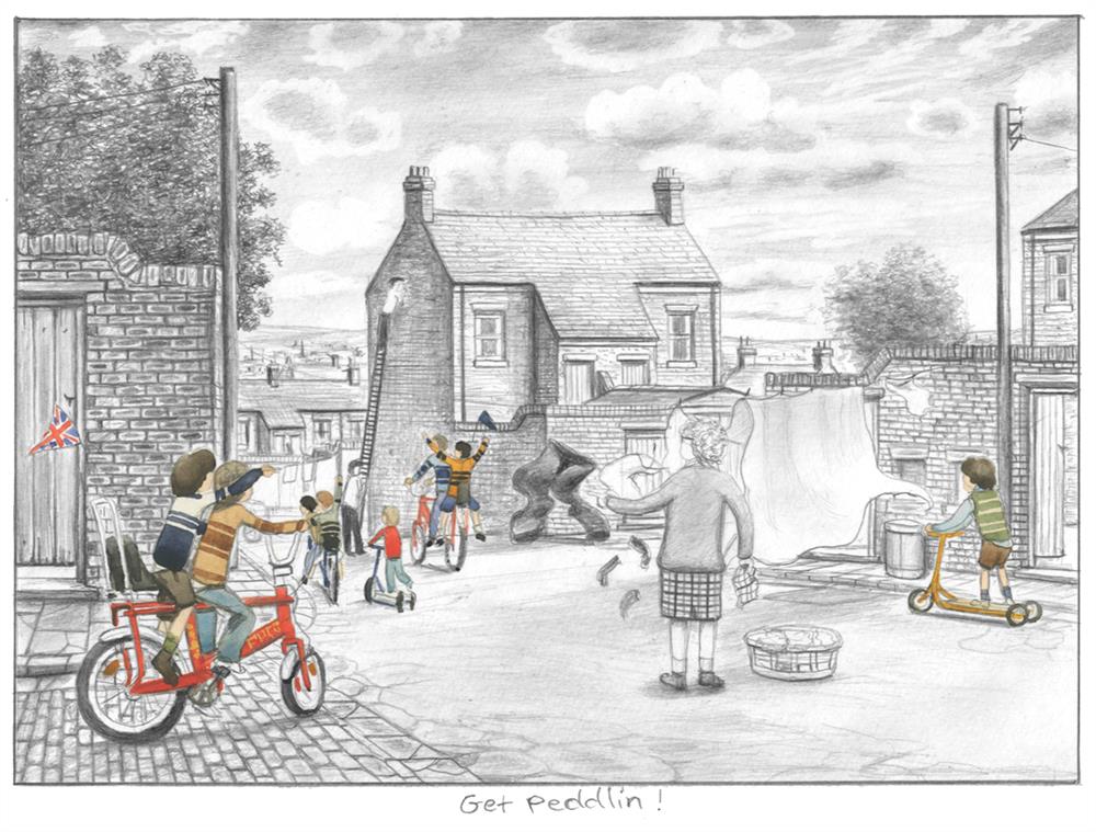 Leigh Lambert - 'Get Peddlin - Sketch' - Framed Limited Edition