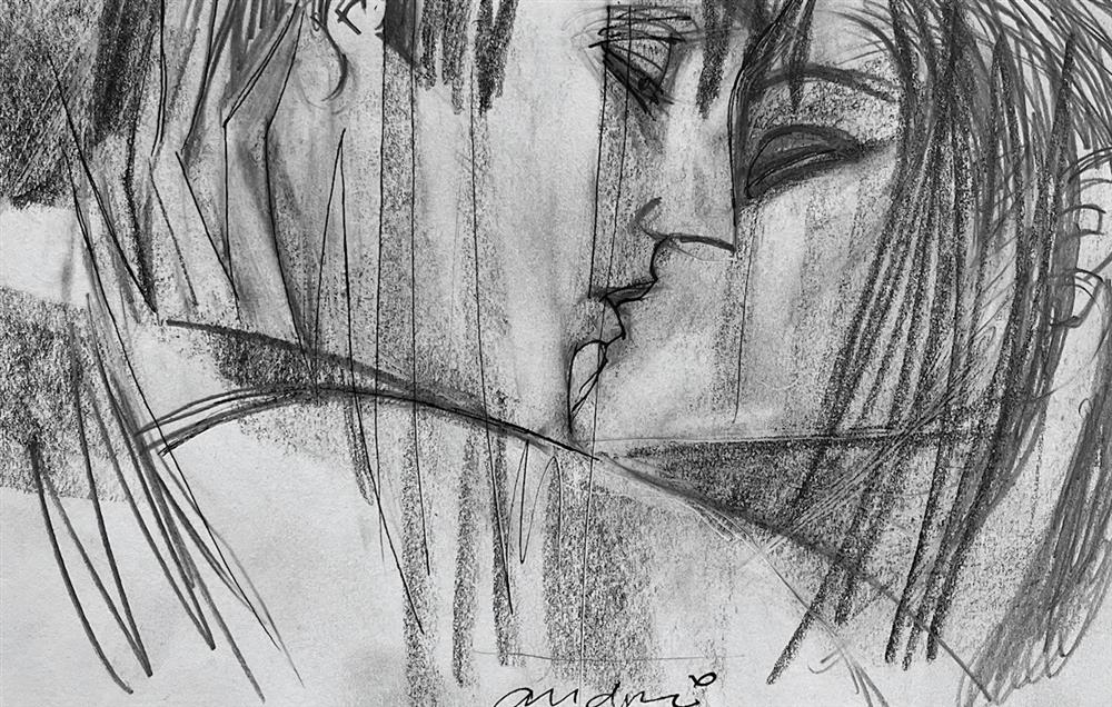 Andrei Protsouk - 'Kiss - Line Study' - Framed Original Art