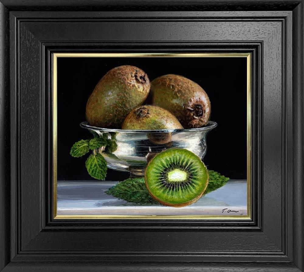 Tony Owens - 'Kiwi In Silver Bowl' - Framed Original Artwork