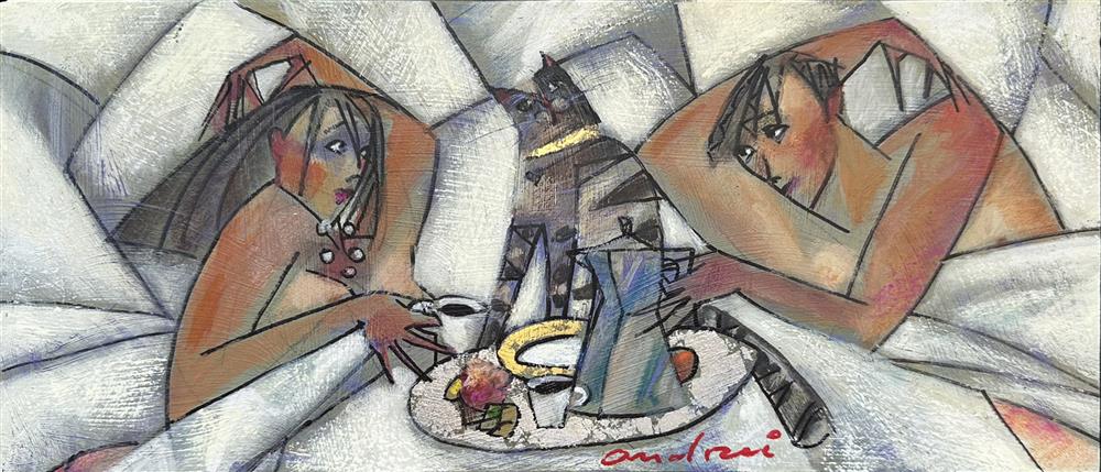 Andrei Protsouk - 'Kopi Luwak Morning Coffee' - Framed Original Art