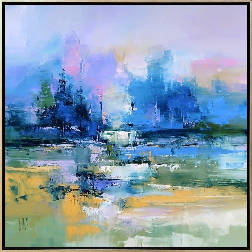 Hervé Lenouvel  'L Heure Bleue' - Framed Original Artwork