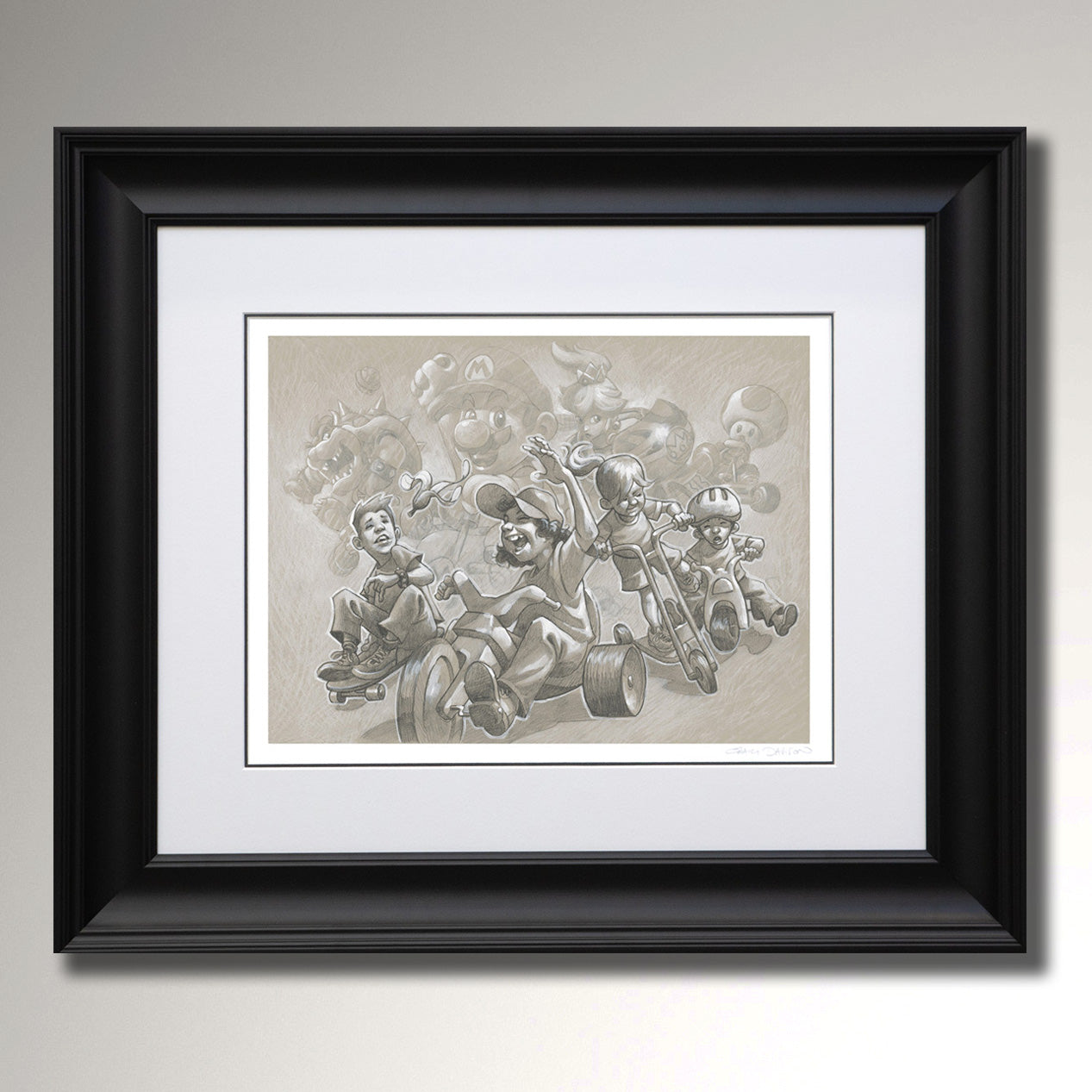 Craig Davison  - 'Let's a Go'- Framed Original Sketch