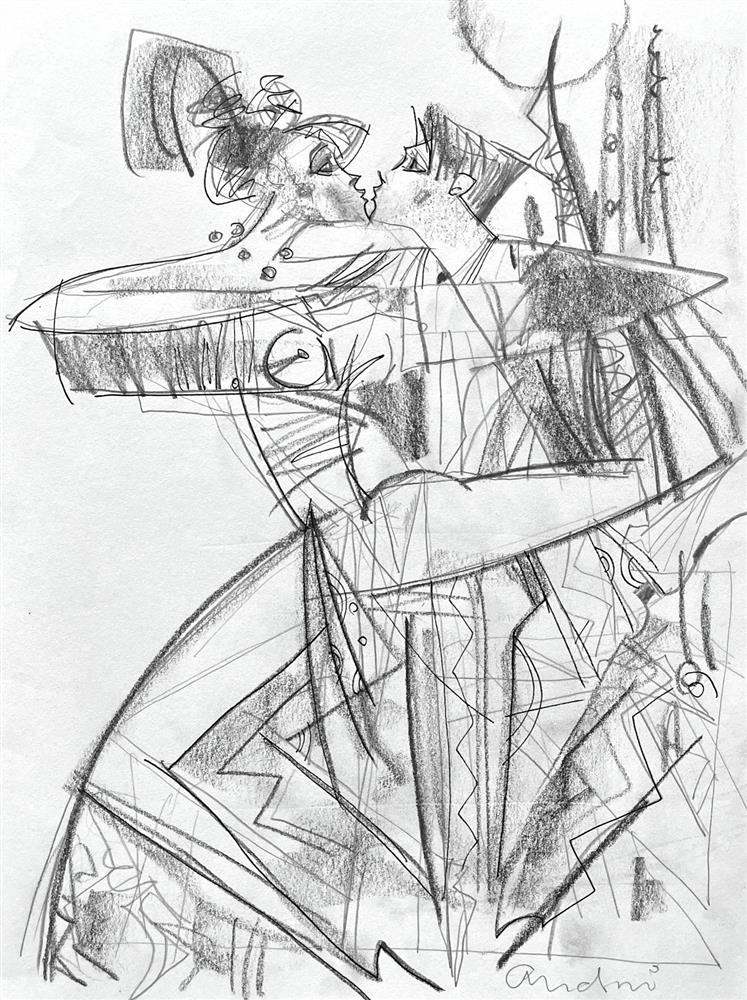 Andrei Protsouk - 'La Guarda De Familia - Line Study' - Framed Original Art