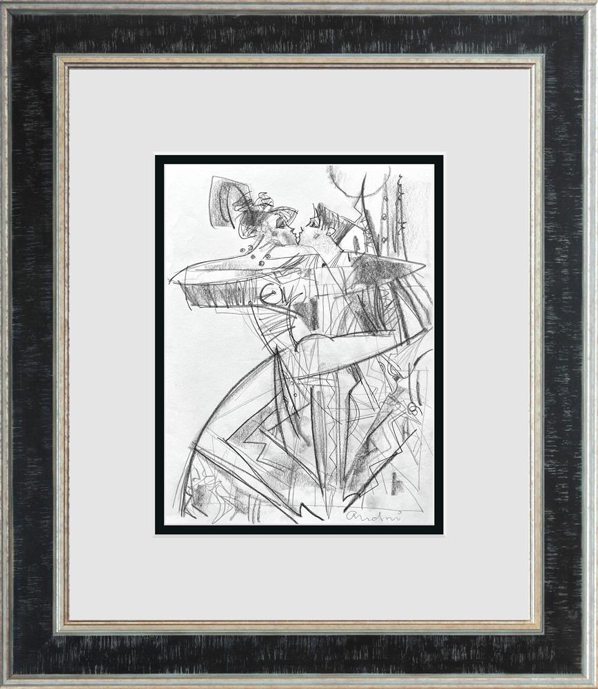 Andrei Protsouk - 'La Guarda De Familia - Line Study' - Framed Original Art