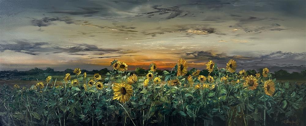 Kimberley Harris - 'Last Light Over The Field' - Framed Original Artwork