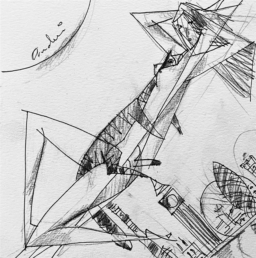 Andrei Protsouk - Laying In London - Study' - Framed Original Art