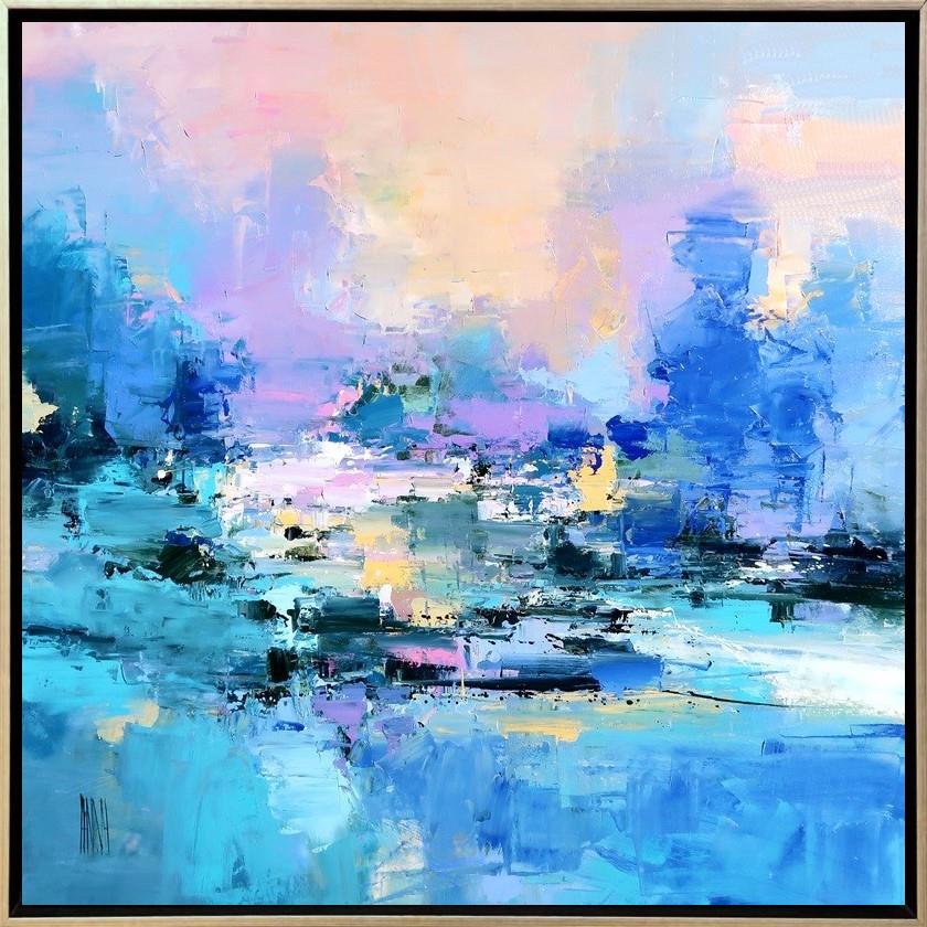 Hervé Lenouvel  'Le Bleu Du Soir' - Framed Original Artwork