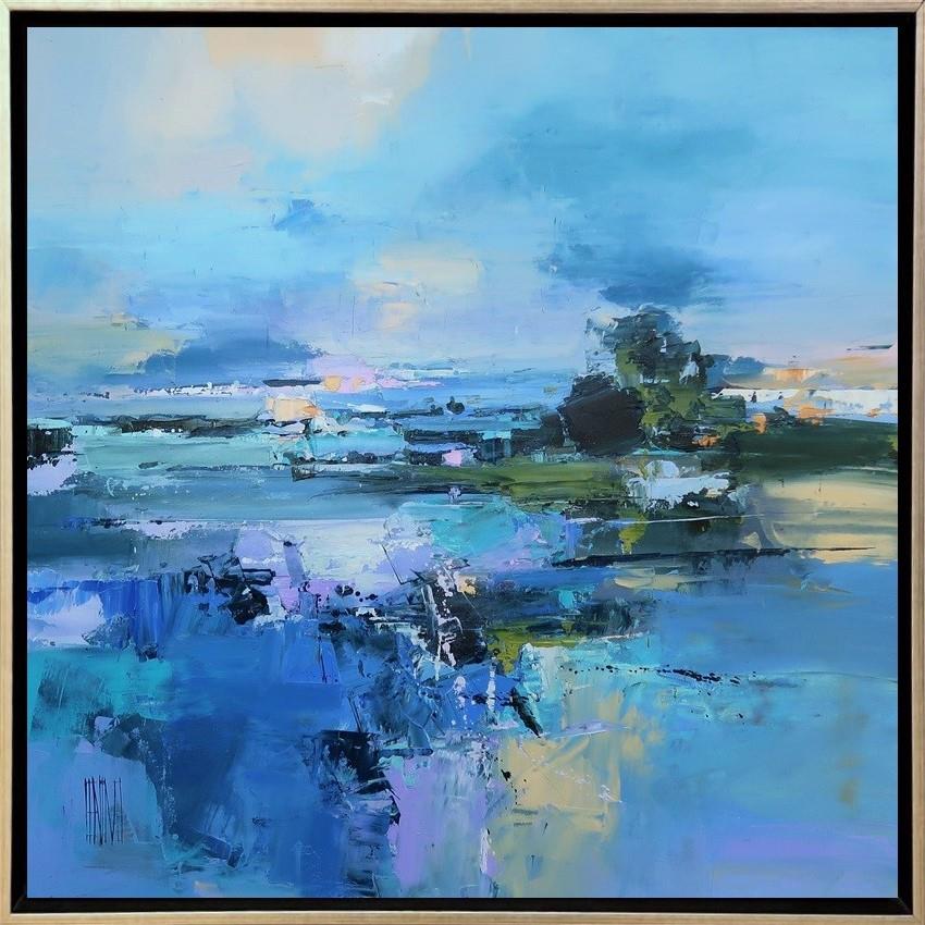 Hervé Lenouvel  'Le Ciel Se Pose' - Framed Original Artwork