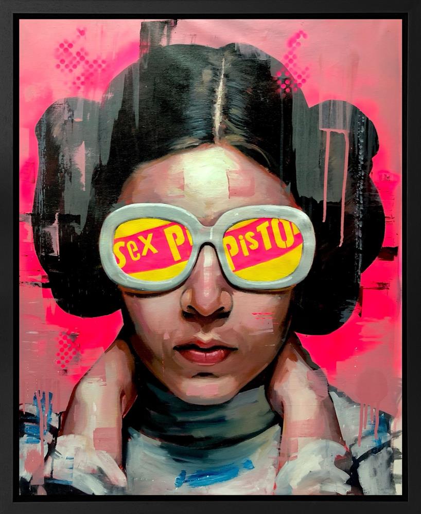 Zinsky - 'Leia Pistols' - Framed Original Artwork