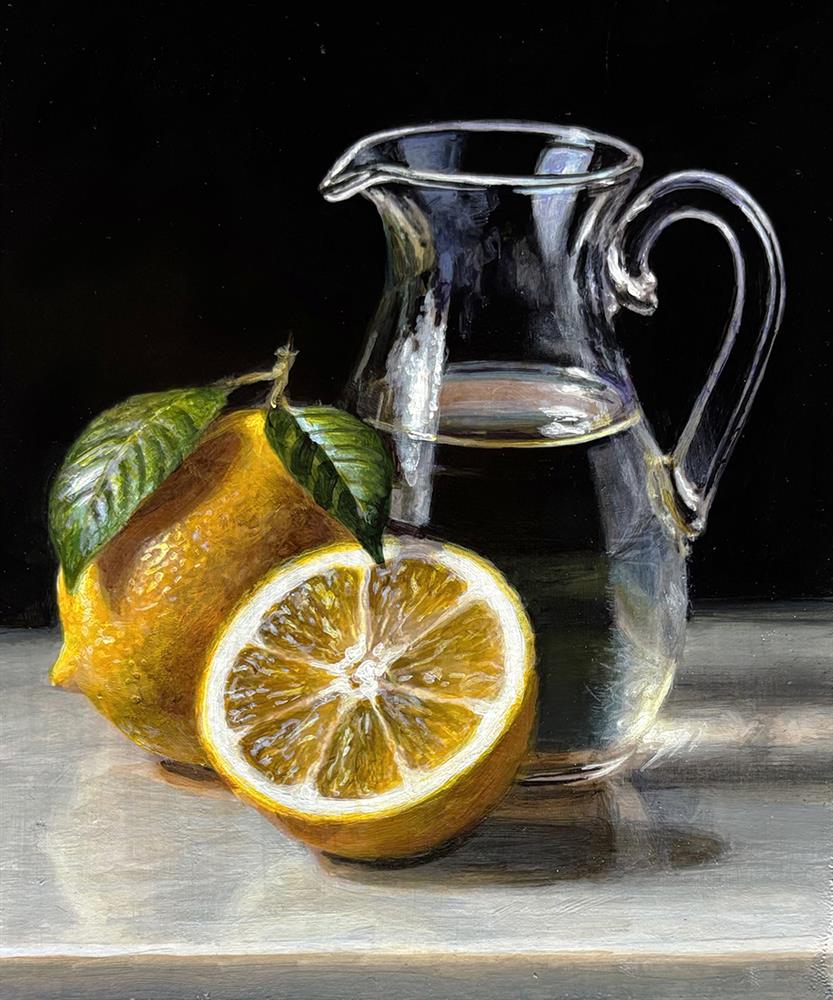 Tony Owens - 'Lemon And Small Glass Jug' - Framed Original Artwork