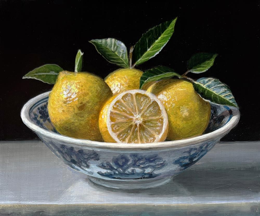 Tony Owens - 'Lemons In Bowl' - Framed Original Artwork