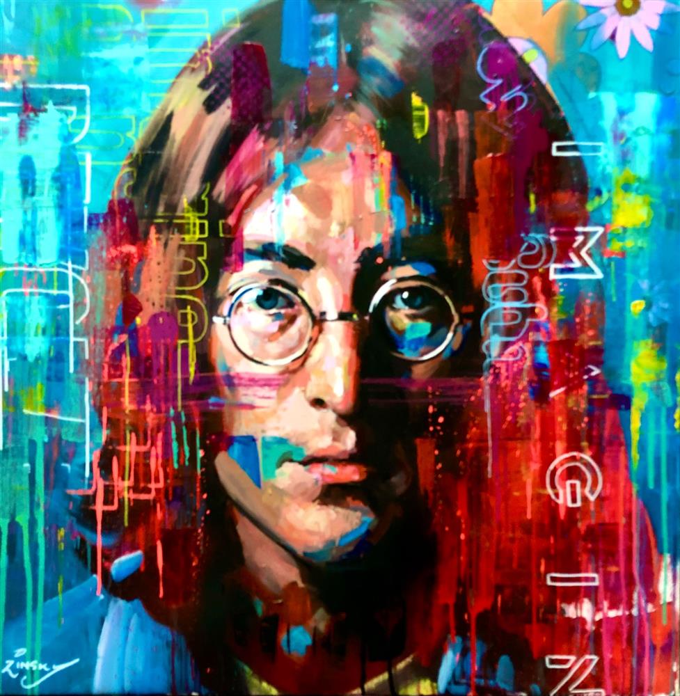 Zinsky - 'Lennon' - Framed Original Artwork