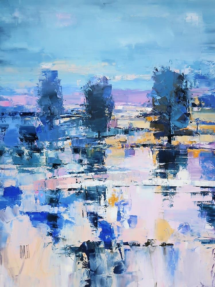 Hervé Lenouvel  'Les Arbres Reflts' - Framed Original Artwork