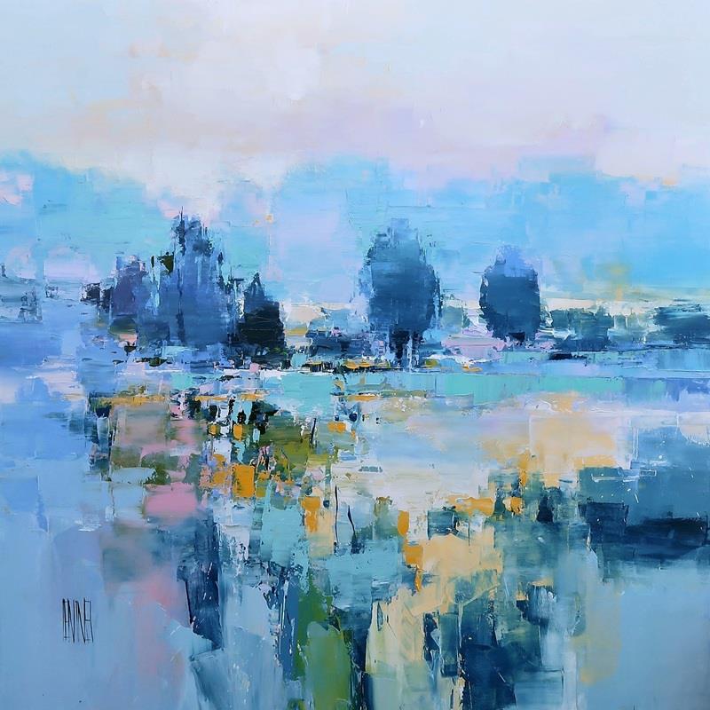 Hervé Lenouvel  'Les Rives Bleues' - Framed Original Artwork