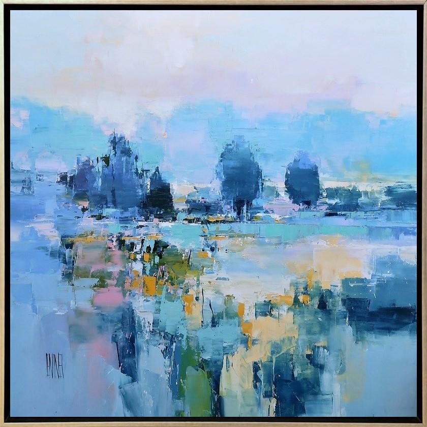 Hervé Lenouvel  'Les Rives Bleues' - Framed Original Artwork