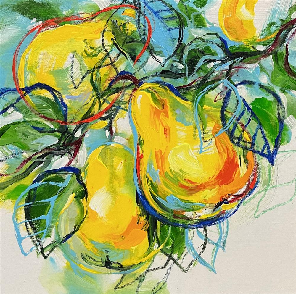Anna Cher - 'Pear Tree' - Framed Original Artwork
