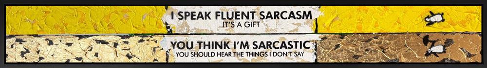 Hue Folk - 'Life Is A Bookcase (2 Books) II' - Framed Original Artwork