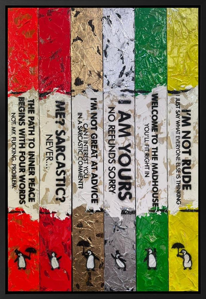 Hue Folk - 'Life Is A Bookcase (6 Books) IX' - Framed Original Artwork