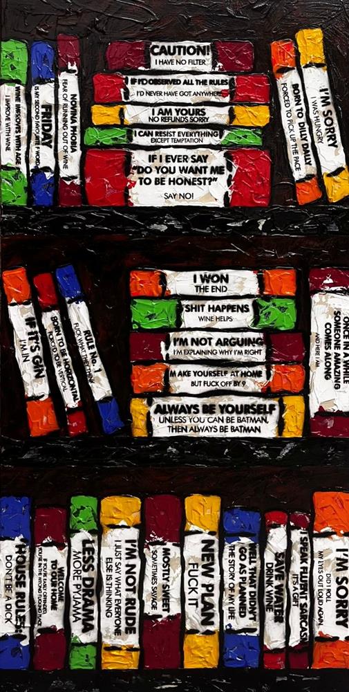 Hue Folk - 'Life Is A Bookcase VXI' - Framed Original Artwork