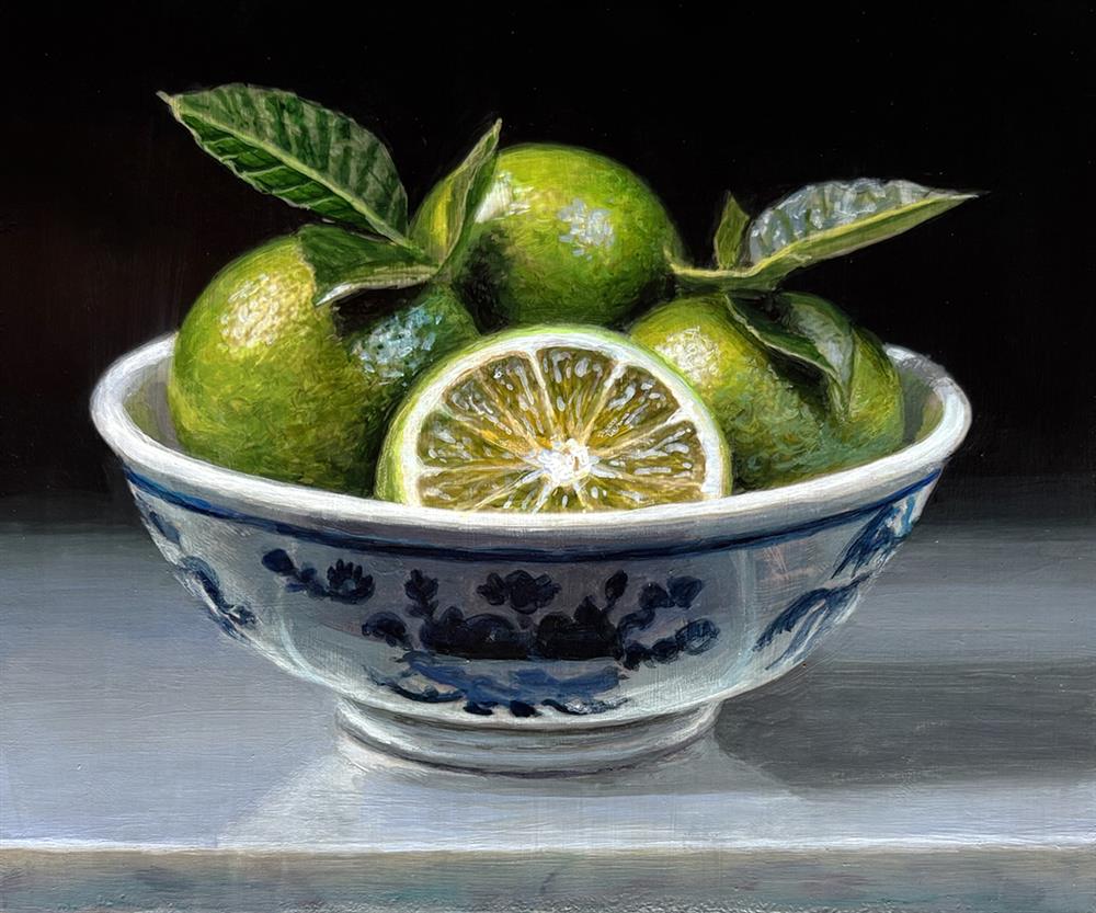 Tony Owens - 'Limes In Bowl' - Framed Original Artwork