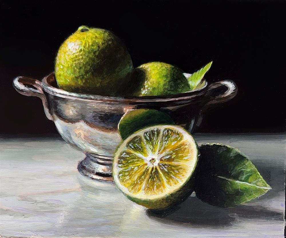 Tony Owens - 'Limes In Bowl' - Framed Original Artwork
