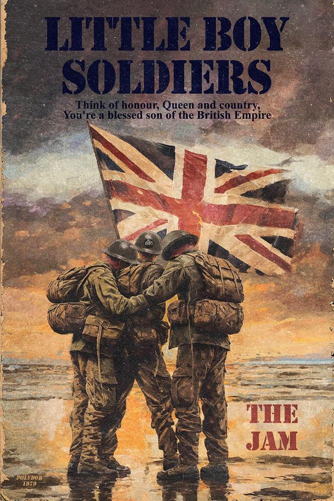 Linda Charles - 'Little Boy Soldiers' - Framed Original Artwork