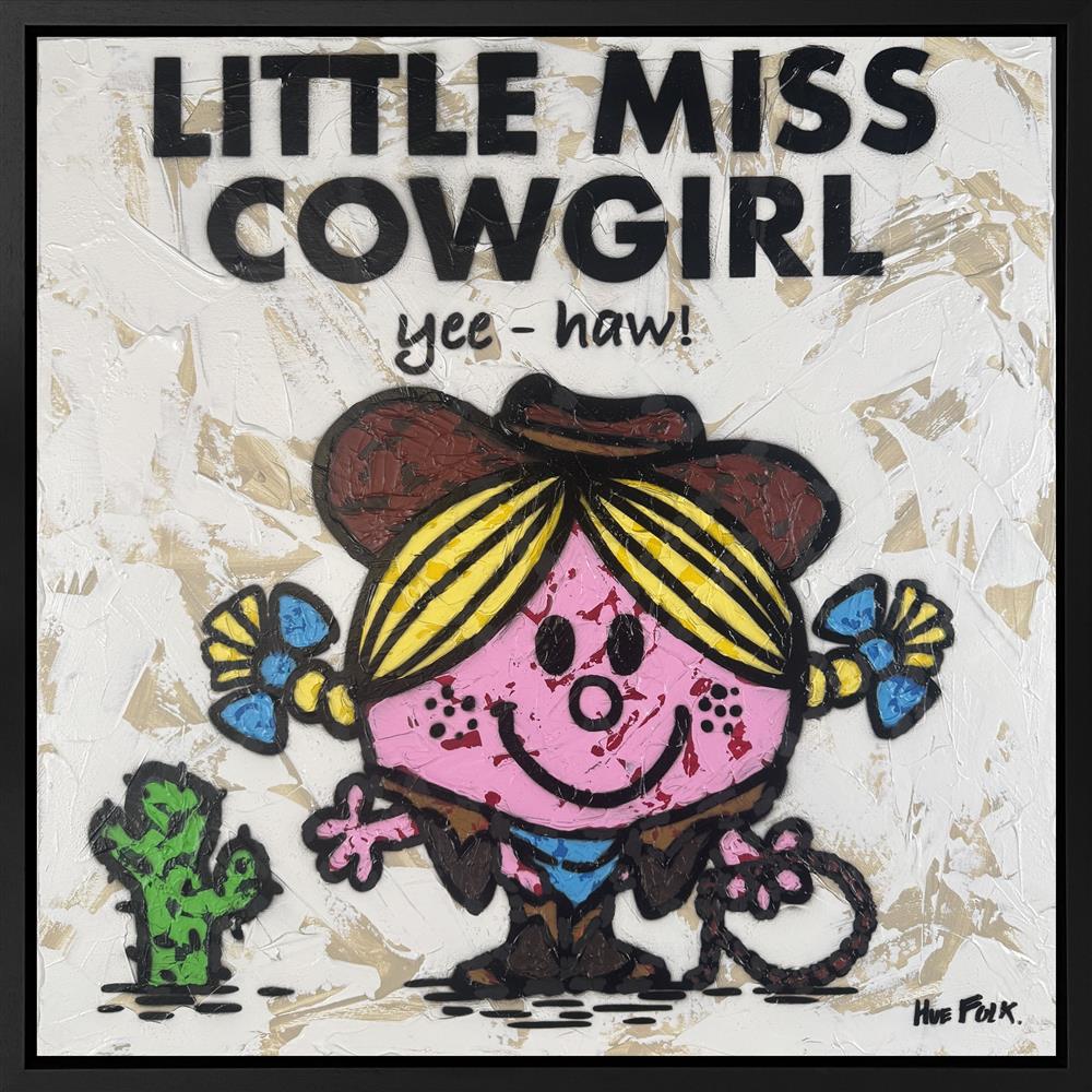 Hue Folk - 'Little Miss Cowgirl' - Framed Original Artwork