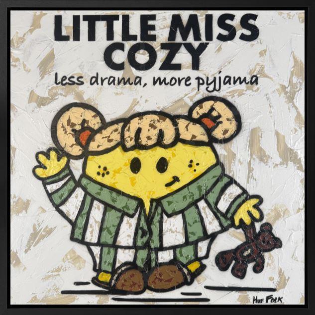 Hue Folk - 'Little Miss Cozy' - Framed Original Artwork
