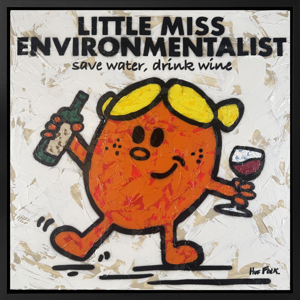 Hue Folk - 'Little Miss Environmentalist' - Framed Original Artwork