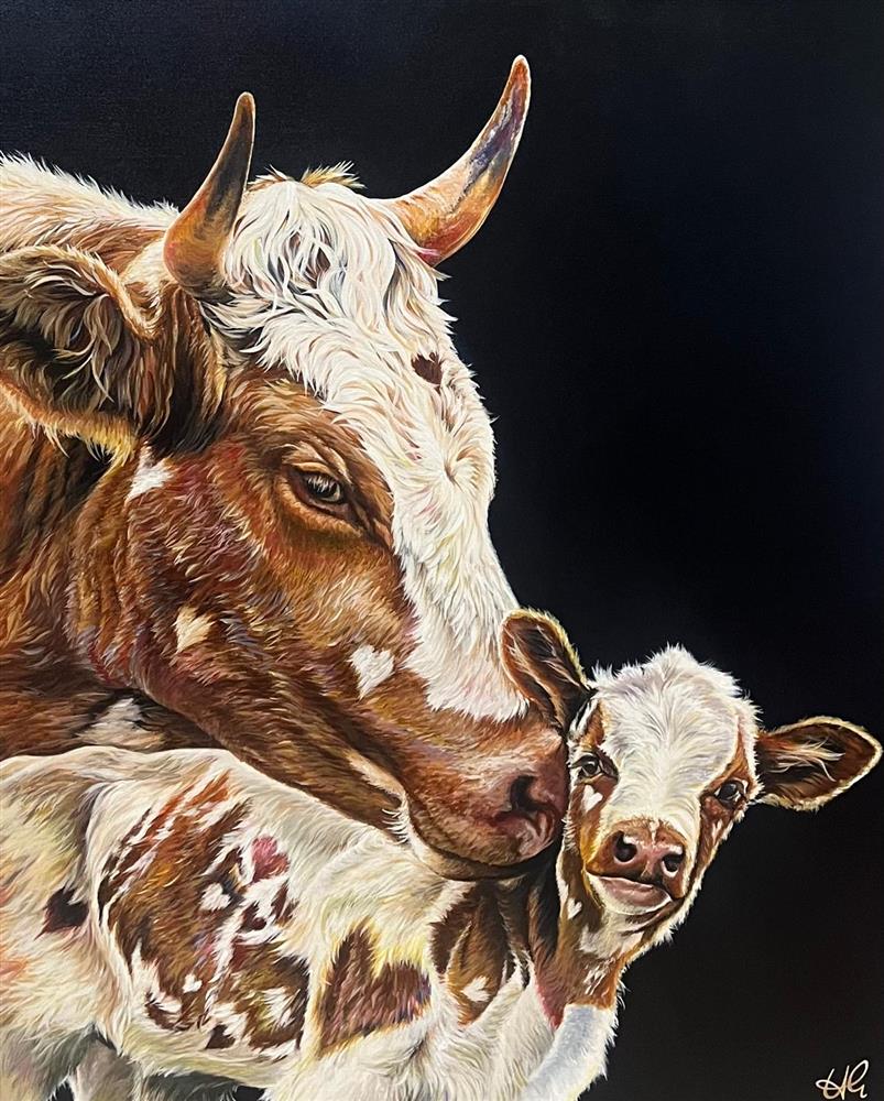 Hayley Goodhead - 'Cow Cow Chanel' - Framed Original Artwork